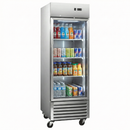 CHEF 27'' Reach In Single Glass Door Cooler 21 Cu.Ft., ST-23BRG