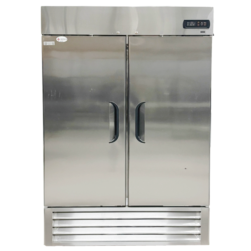 55'' CHEF Double Solid Door Stainless Steel Cooler 46.1 Cu.Ft., LRSR2-H