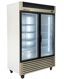 55" Alaska-Line Reach in 2 Glass Door Freezer 50 Cu.Ft HIT-408