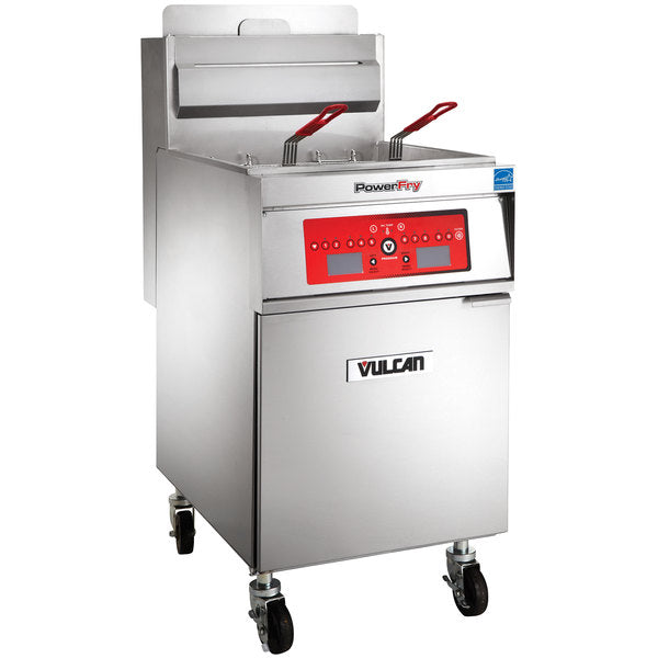 Vulcan Floor Model Gas Fryer 85-90LBS, with Computer Controls No Built-In Filtration System 1TR85C