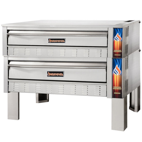 Sierra Range Natural Gas 48" Double Pizza Deck Oven SRPO-48G2