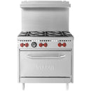 36'' Vulcan 6 Burner Range with Oven, SX-36-6B