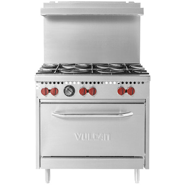 36'' Vulcan 6 Burner Range with Oven, SX-36-6B