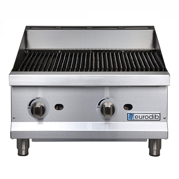 24'' Eurodib Liquid Propane Countertop Radiant Charbroiler CBR24-P