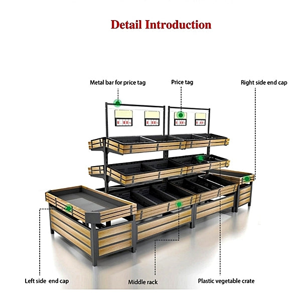 54" Double Side Vegetable & Fruit Rack HBR-3000