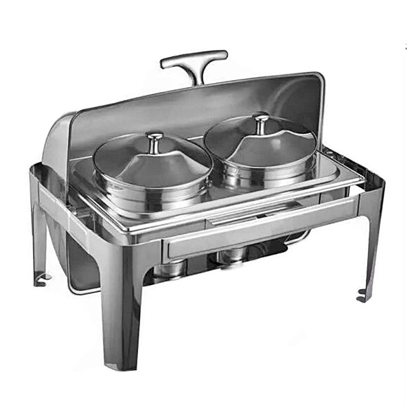 CHEF Stainless Steel Chafing Dish Soup Set with 2 Soup Inserts AT61383