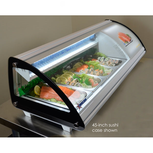 69'' Omcan Sushi Case with Curved Glass - 43116