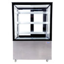 36'' Omcan Square Glass Floor Refrigerated Display Case 13.77Cu.Ft. Capacity, 44382