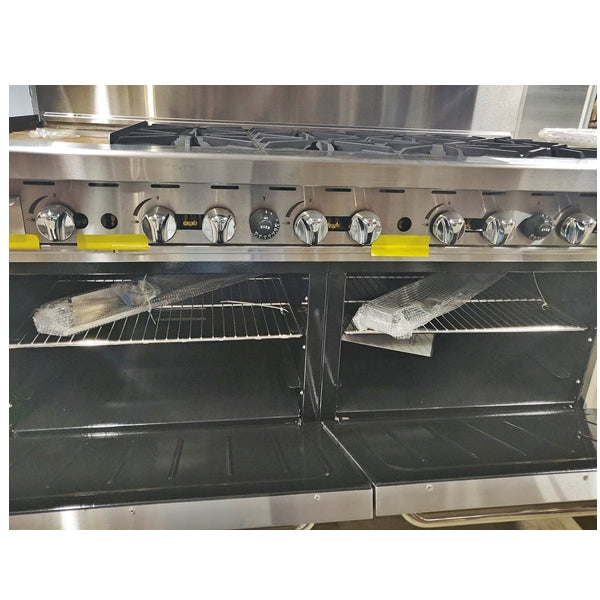 60'' CHEF 8 Burner Range with 12" Flat Griddle ATO-8B12G