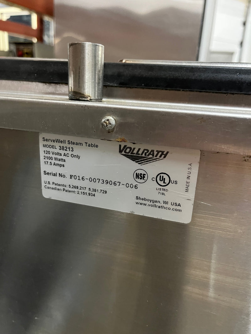 USED Vollrath Electric Three Pan Hot Food Table FOR01686