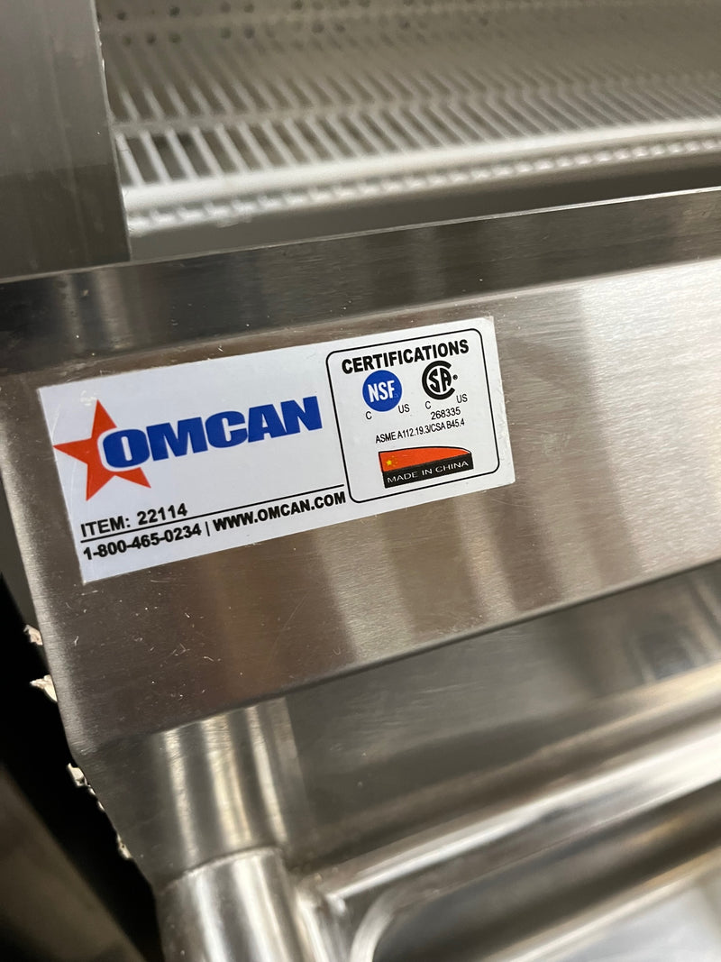 USED 59" Omcan 3 Compartment Sink Stainless Steel FOR01689