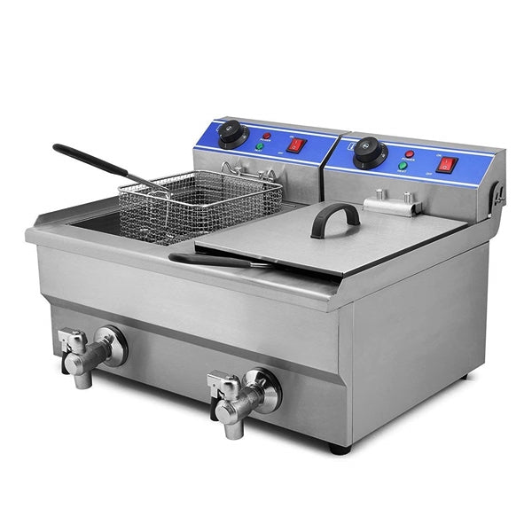 Countertop Electric Fryer 20L with 2 Tank JI-101