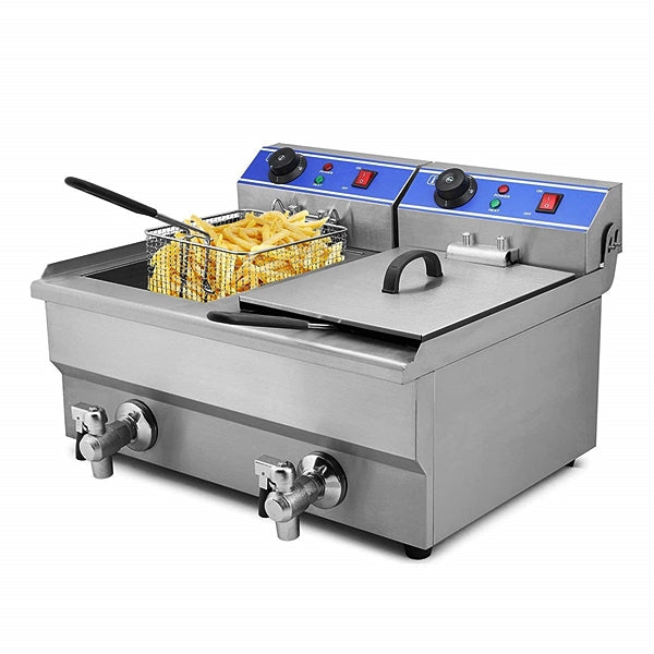 Countertop Electric Fryer 20L with 2 Tank JI-101