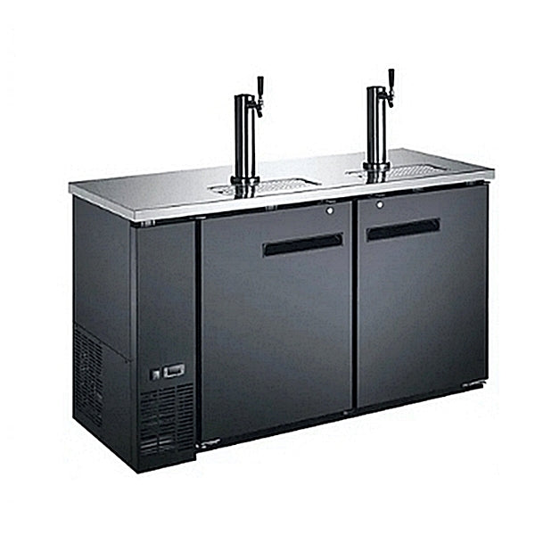60" CHEF Draft Beer Cooler Double Door UDD-24-60