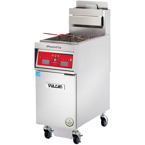 Vulcan Natural Gas Floor Fryer with Computer Controls & KleenScreen Filtration System 1VK85CF