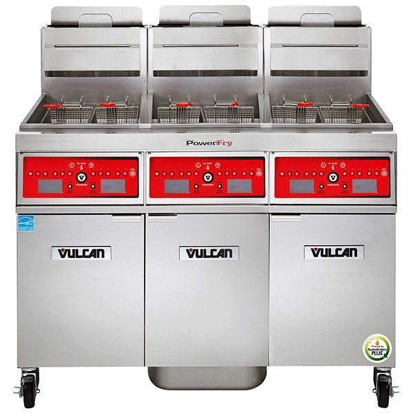 Vulcan Unit Floor Fryer System with Digital Controls & KleenScreen Filtration 3VK45DF