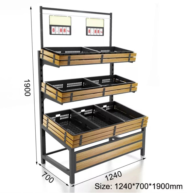 54" Double Side Vegetable & Fruit Rack HBR-3000