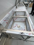 71'' CHEF Two Tub Sink with Centre Drain & Right Drainboard CH-2024