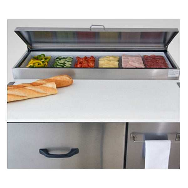 68" Pro-Kold Refrigerated Double Door Pizza Prep Table PTP-11