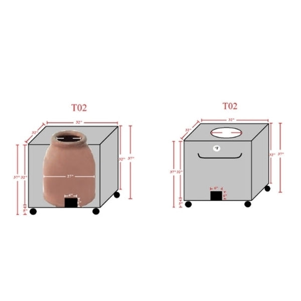 32'' Morni Natural Gas/Propane Operated Tandoori Oven T02