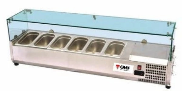 59" CHEF  Countertop Salad Bar/Topping Rail ESL3884