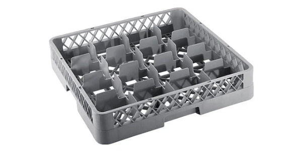 16-Compartment Glass Rack, Plastic