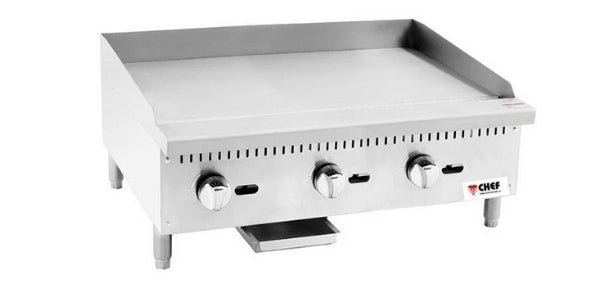 CHEF 36" Thermostatic Control Flat Griddle ATTG-36