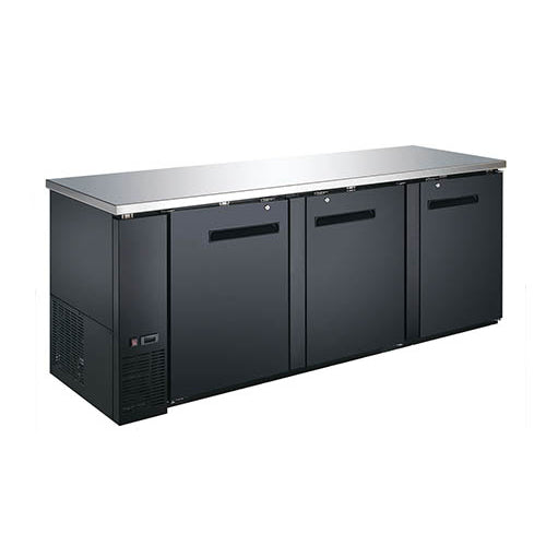 EFI 90″ 3 Door Solid Back Bar Refrigerator CBBDR3-90CC