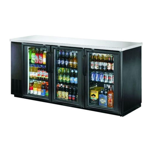 EFI 72″ 3 Door Glass Back Bar Refrigerator CBBGD3-72CC