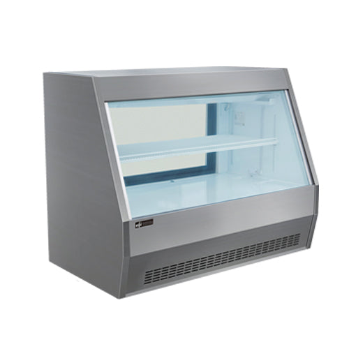 EFI 48″ Straight Glass 2 Door Floor Refrigerated Display Case – Stainless Exterior CDS-1200S