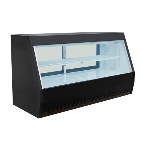 EFI 78″ Curved Glass 2 Door Floor Refrigerated Display Case – Black Exterior CDS-2000B