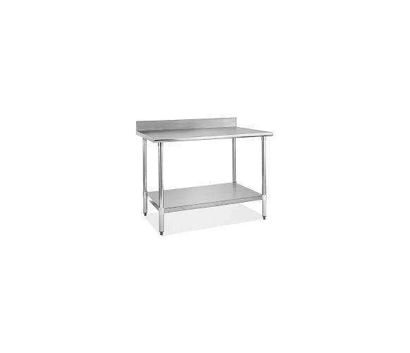 Worktable with Backsplash 24"x36" Stainless Steel M-2436