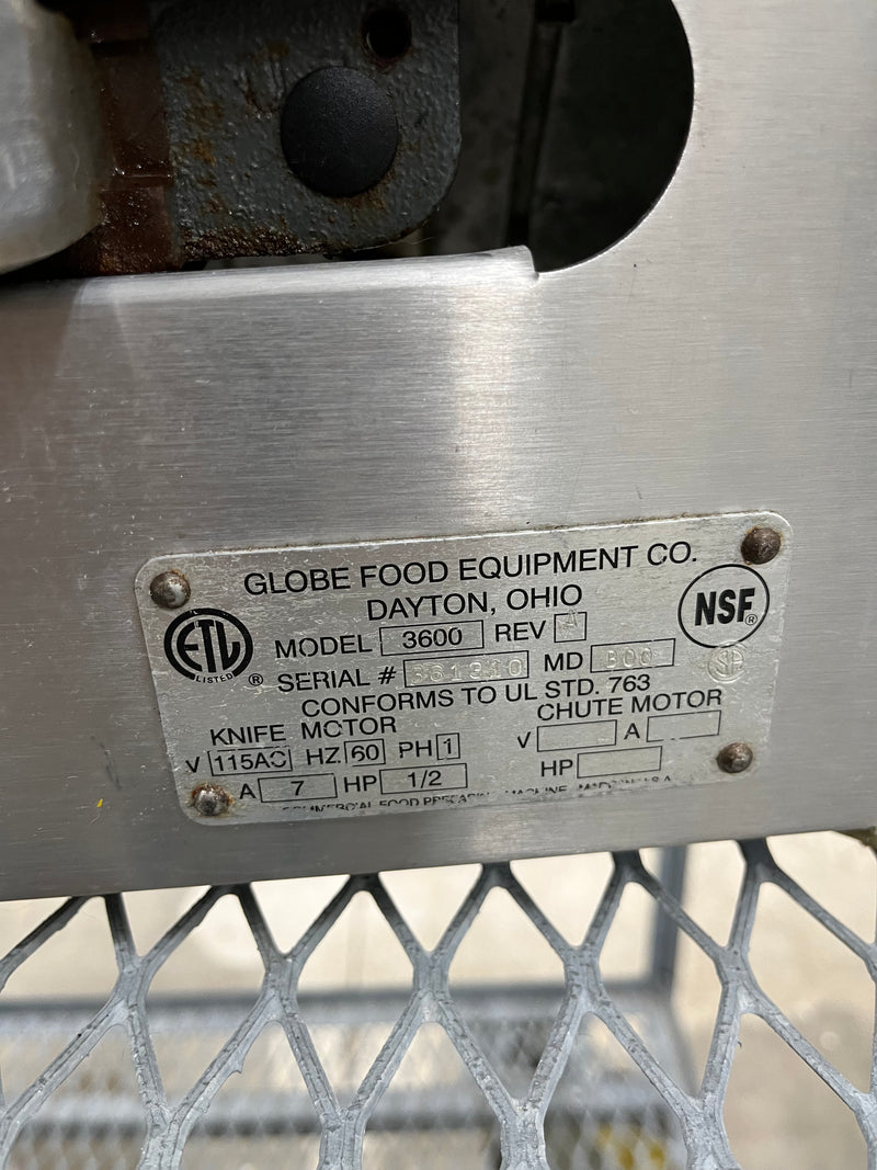 Globe Meat Slicer 3600 Model Used FOR01759