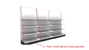 White Single Side Heavy Duty Gondola Shelves YSD-S002