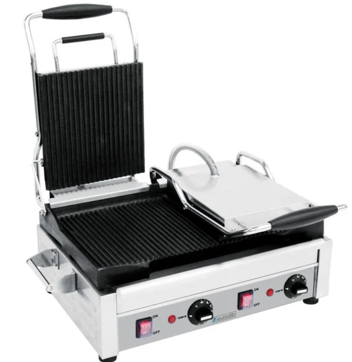 Eurodib Large Panini Grill Grooved Plate SFE02365-240v