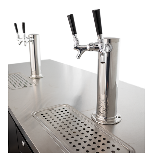 91'' CHEF Draft Beer Cooler Triple Door Two Tap Towers UDD-4