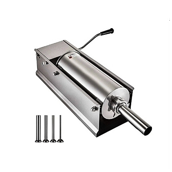 CHEF Stainless Steel Horizontal Sausage Stuffer 11LBS Capacity, VS-5LH