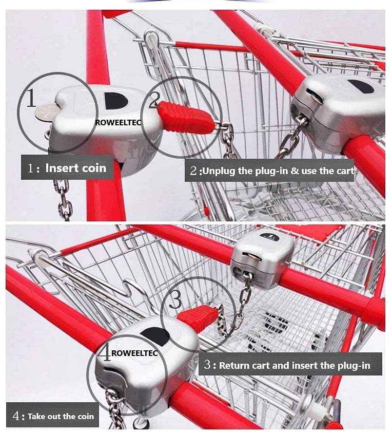 Coin Lock for Shopping Cart CAD $1 HBR-3096