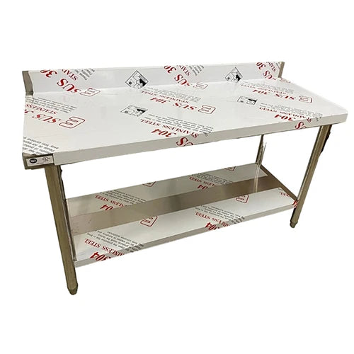 60'' CHEF All Stainless Steel Work Table With Backsplash CH-2324
