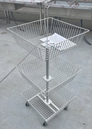 3 Tier Square Basket Display HBR-3092