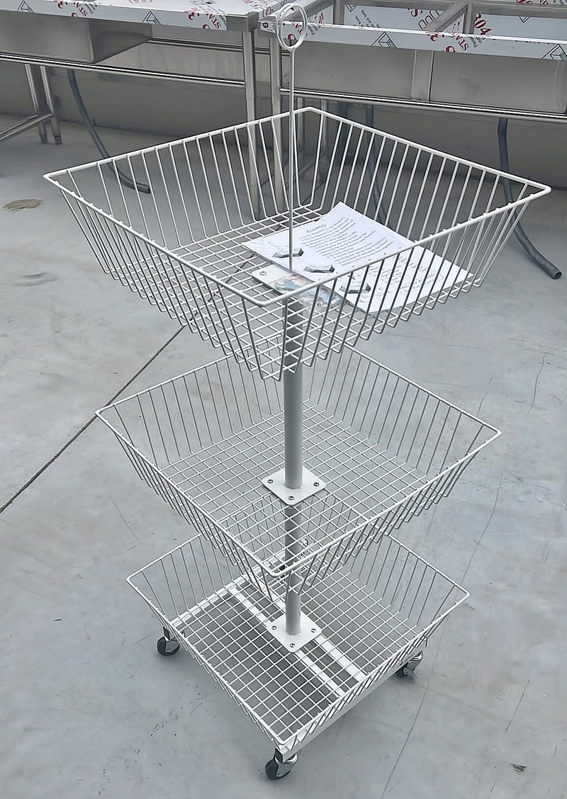 3 Tier Square Basket Display HBR-3092