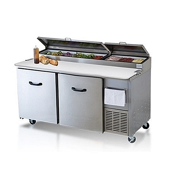 68" Pro-Kold Refrigerated Double Door Pizza Prep Table PTP-11