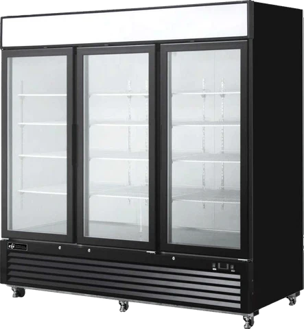82'' EFI 3 Door Glass Freezer Merchandiser 72.4 Cu.Ft. F3-82GDVC