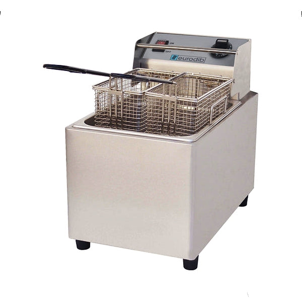 Eurodib Electric Countertop Fryer with Full Size Basket 2 Gal (8 L) Capacity, SFE01860