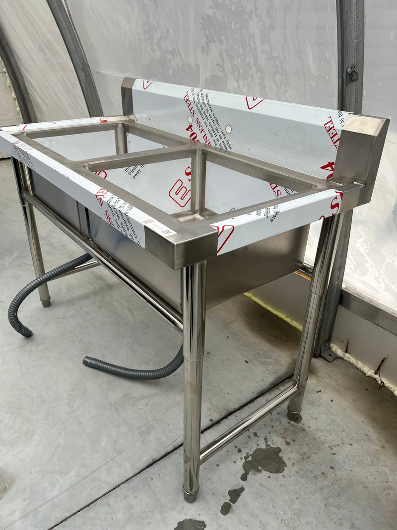47'' CHEF Two Tub Sink with Centre Draina & No Drainboard CH-2004