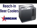 65" Omcan Reach In Beer Bottle Cooler 17.2 Cu. Ft., 50040