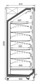 74'' Alaska-Line Multideck Glass Door Display Cooler HIT-149-3
