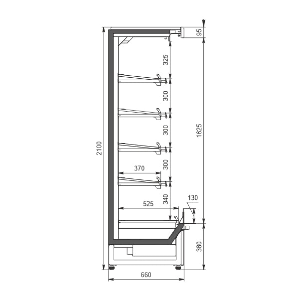 37'' Alaska-Line Heated Display Showcase HIT-105