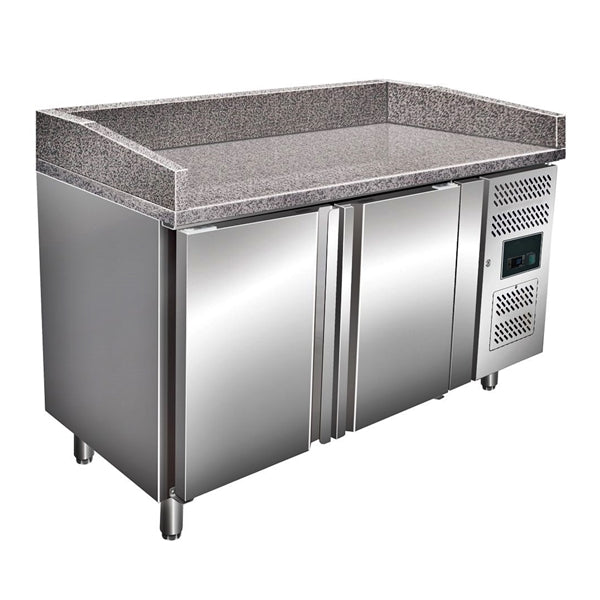 59'' CHEF Double Door Marble Top Prep Table PZ-2600TN